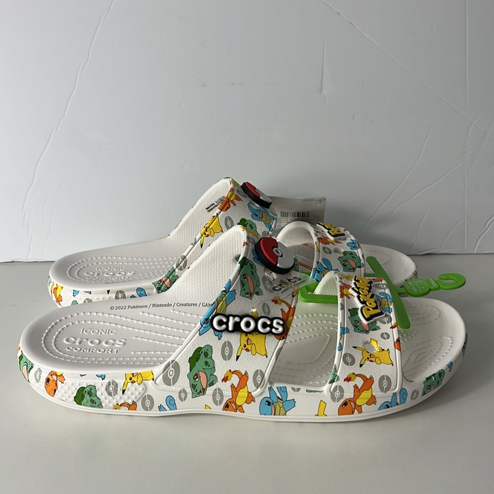 CROCS Pokémon limited edition Slide Sandals unisex Men size 9 women’s 11 - Picture 5 of 6